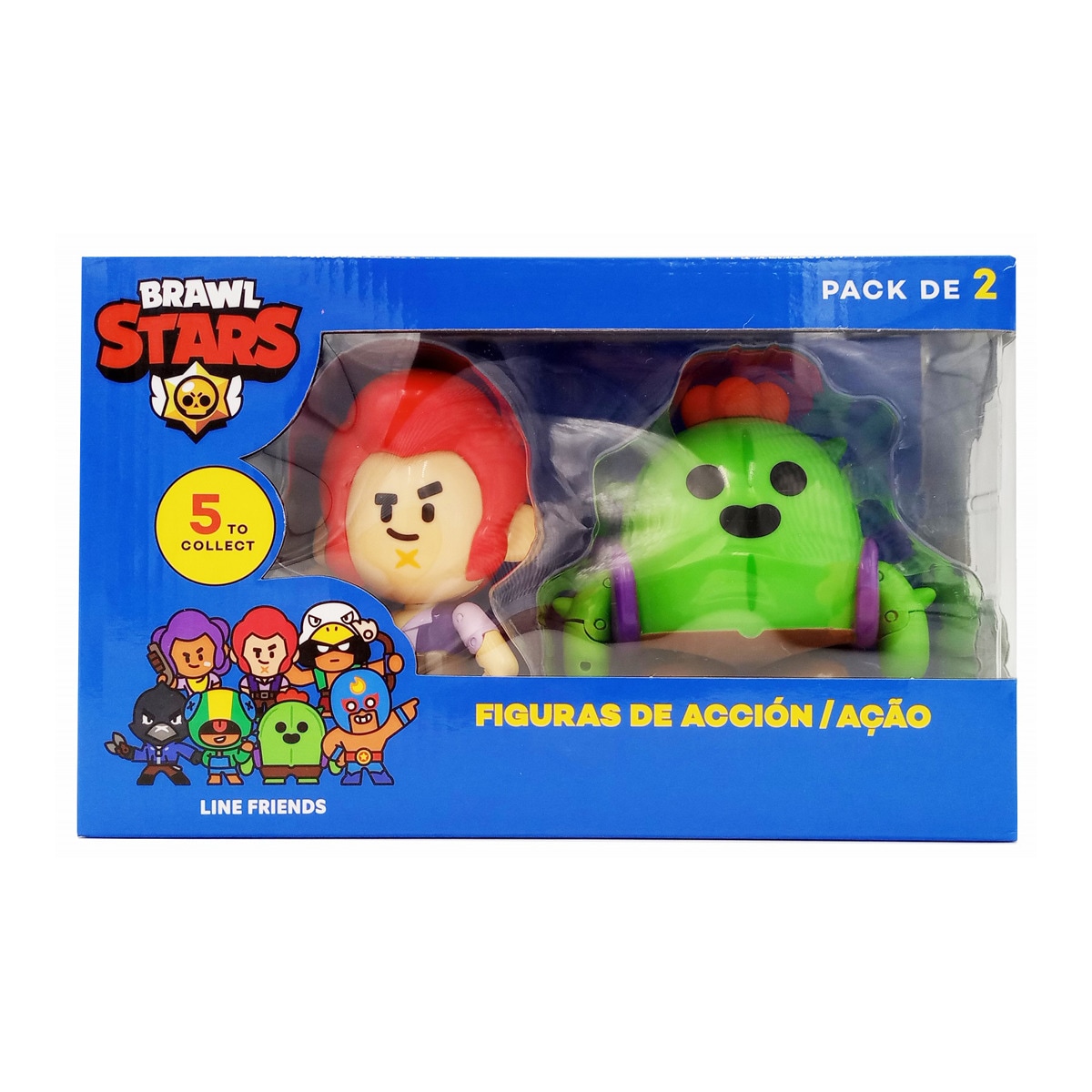 Bizak - Pack 2 Figura De Acción De  en Caja Modelos Surtidos Personajes Del Videojuego Brawl Stars