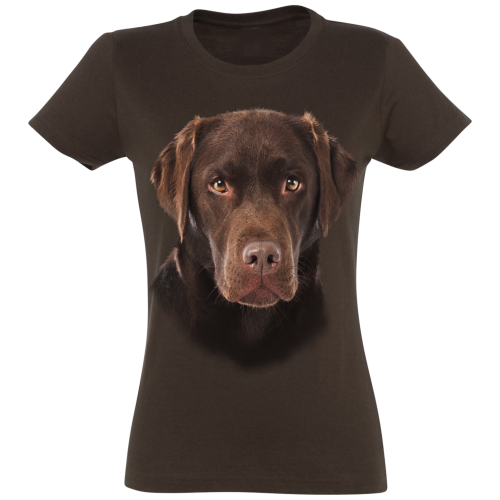 Camiseta Mujer Retriever color Marrón