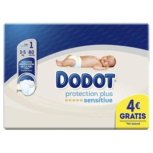 Dodot - Pañales Sensitive T1 (2-5kg) 80 Unidades