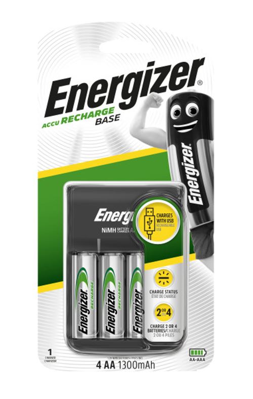 Kit Energizer Cargador USB + 4 Pilas AA LR06