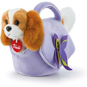 Perrita en bolsa lila con mariposa ㅤ