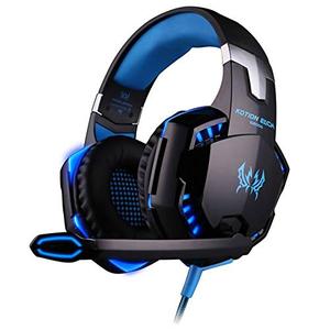 Auriculares Gaming con LED y control de volumen para consola PS4, XBOX y PC Azul