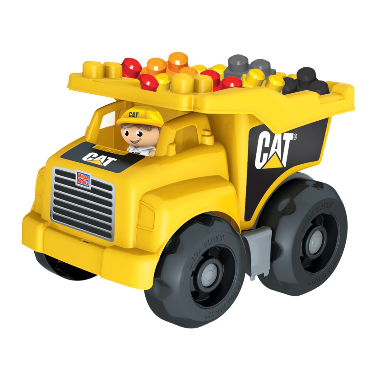 Mega Bloks - Volquete CAT Coche De  De Bloques De Construcción