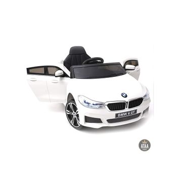 Bmw 6 Gt Licenciado 12v Blanco - Coche Eléctrico Infantil Para Niños Batería 12v Con Mando Control Remoto