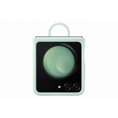 Funda de silicona con anillo Samsung Verde para Galaxy Z Flip5