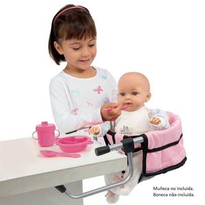 Love Bebé - Silla de mesa para muñeca con accesorios