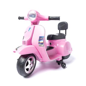 Vespa Clásica Px150 Mini Oficial Rosa - Moto Eléctrica Infantil De Batería Para Niños