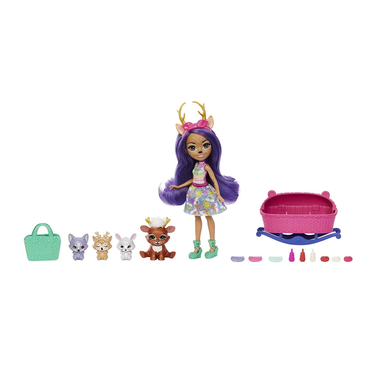 Enchantimals - Muñeca Danessa Deer Con Mascotas Y Accesorios