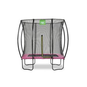 Exit - Cama elástica Silhouette rectangular rosa 153 cm