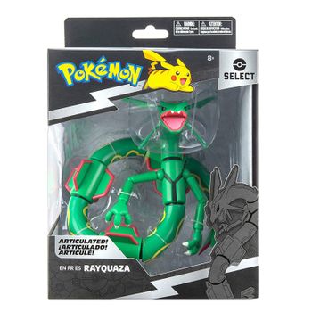 Figura Rayquaza De Pokémon Select Articulada Con Peana Transparente