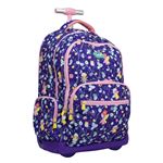 Mochila con ruedas Milan con 6 cremalleras Fairy Tale lila