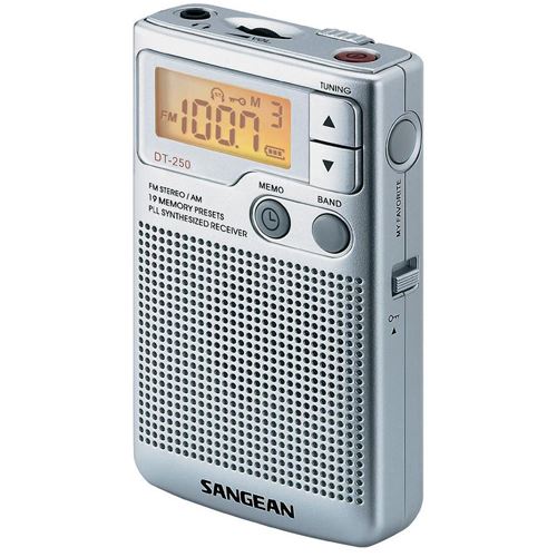 Radio Portátil Sangean DT-250 AM/FM Plata