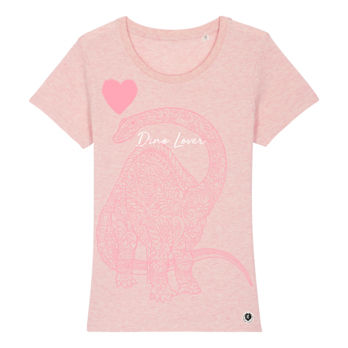 Camiseta Mujer Dino Lover color Rosa