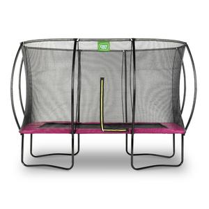 Exit - Cama elástica Silhouette rectangular rosa 244 cm