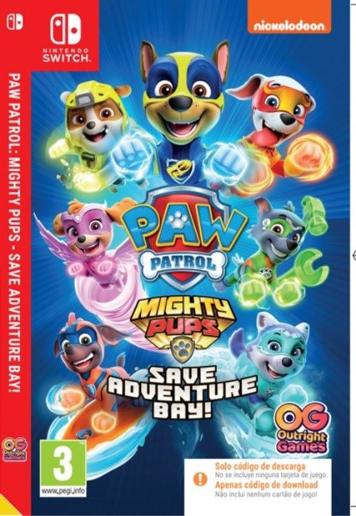 Paw Patrol Mighty Pups Save Adventure Bay Nintendo Switch - Código de descarga