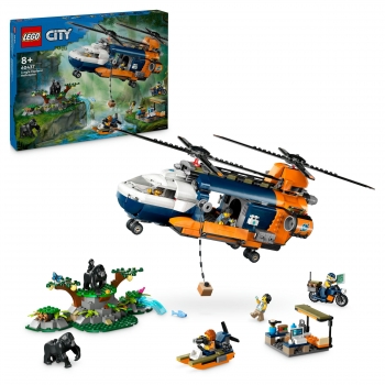 60437 Lego City Helicóptero Explorador De La Selva Del Campamento Base