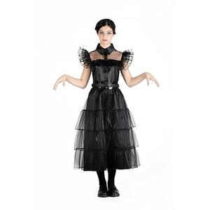 Disfraz de baile Rave'N Dance estilo Wednesday Addams, color negro, talla S ㅤ