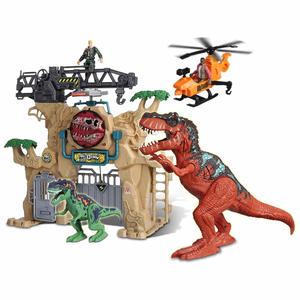 Invincible Heroes - Playset dinosaurios con helicóptero