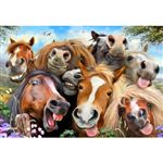 Puzzle de madera Wood City Horsing around mediano 150 piezas