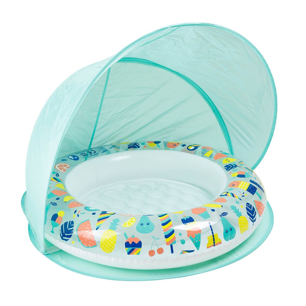 Piscina hinchable para bebés con parasol – Hello Summer