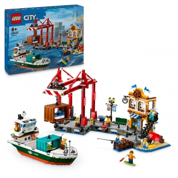 60422 Lego City Puerto Y Barco Mercante