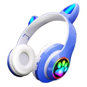 Auriculares orejas de gato bluetooth azul