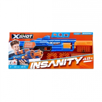 X-Shot - Lanzador Berzerko Insanity Con 48 Dardos