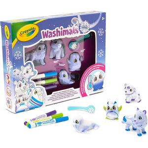 Crayola - Kit de actividades para colorear y bañar cachorros Washimals Arctic Adventure ㅤ