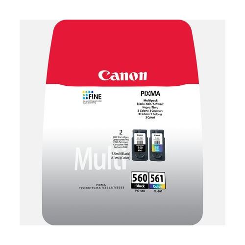 Pack Cartucho de tintas Negro-Color Canon PG-560 + CL-561 3713C006