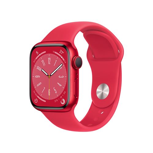 Apple Watch S8 41mm LTE Caja de aluminio (PRODUCT)RED y correa deportiva (PRODUCT)RED