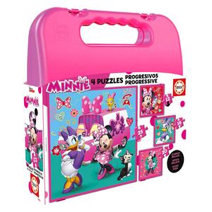 Educa Borrás - Minnie Mouse - Maleta Puzzles Progresivos