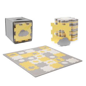 Kinderkraft - Alfombra de espuma Puzzle 3D Amarillo