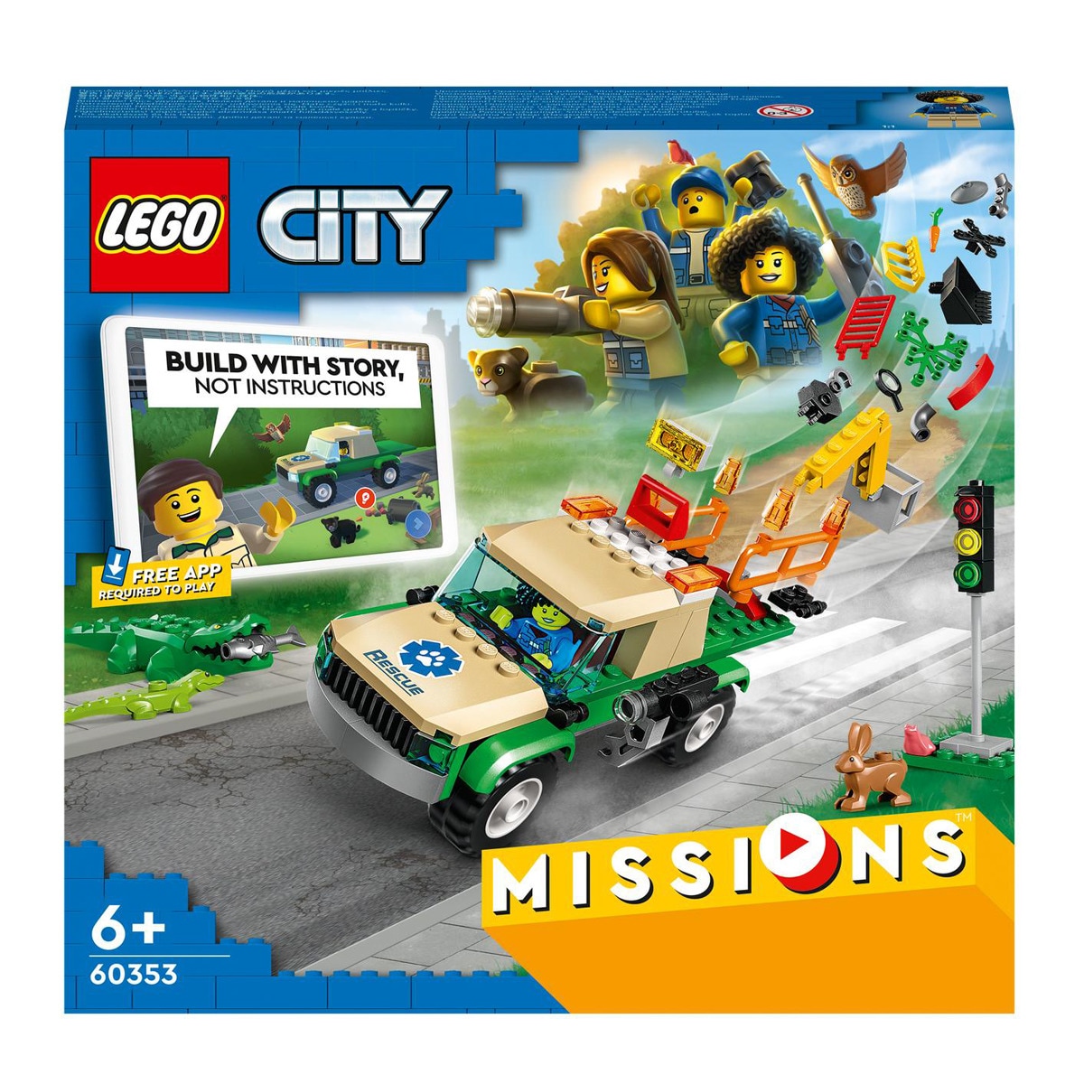 LEGO -  De Construcción Digital Misiones De Rescate De Animales Salvajes Con Ladrillos Interactivos City Missions