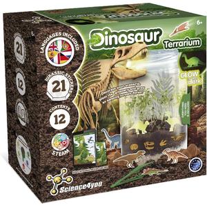 Science4you - Kit de terrario con juguetes de dinosaurios y pegatinas jurásicas ㅤ