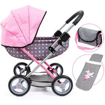 Carrito De Muñecas Cosy+bolso+manta+almohada Reig