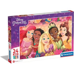 Clementoni - Princesas Disney - Puzzle infantil 24 maxi piezas grandes Princesas Disney multicolor ㅤ