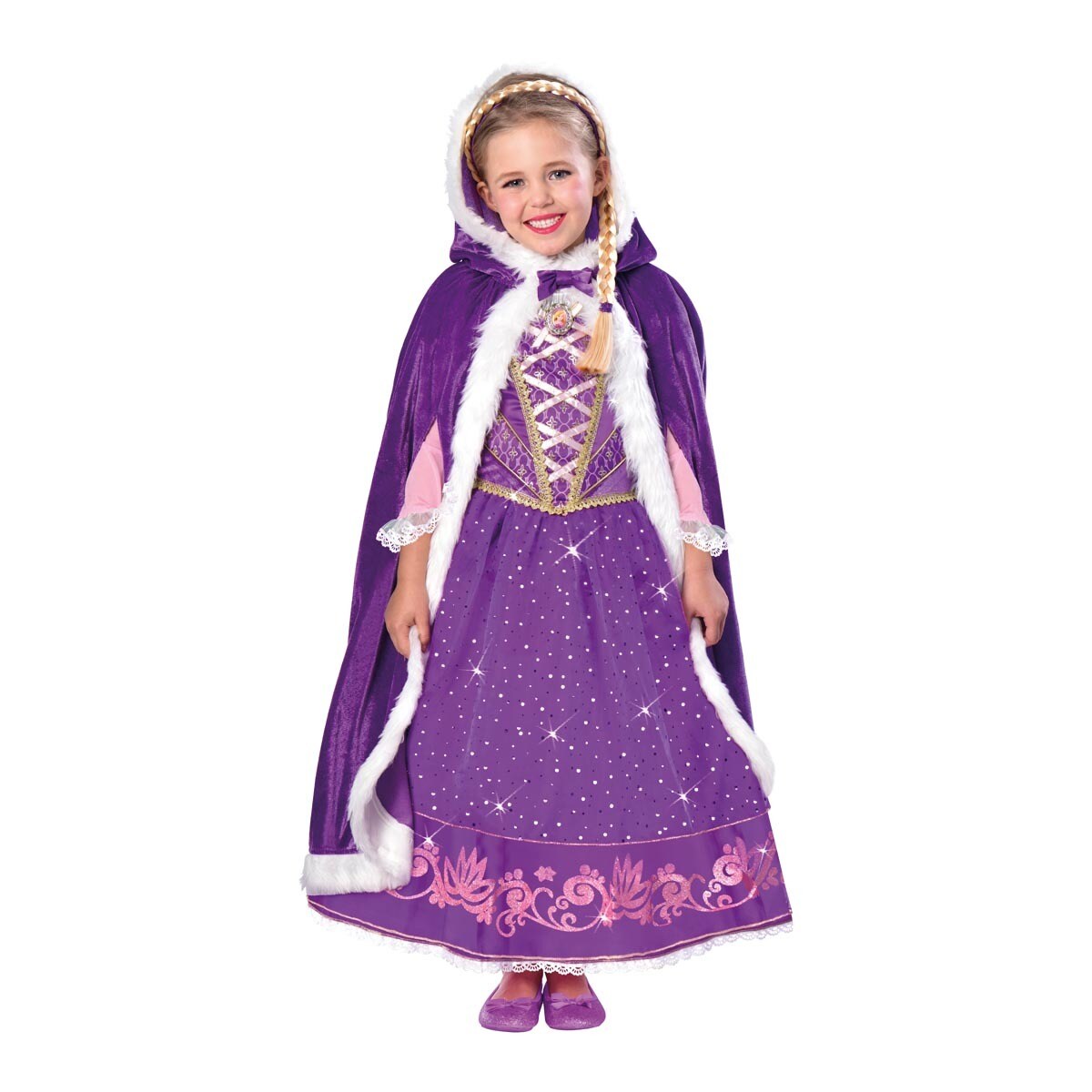 Disney - Disfraz infantil Luxury Rapunzel Disney Princess.