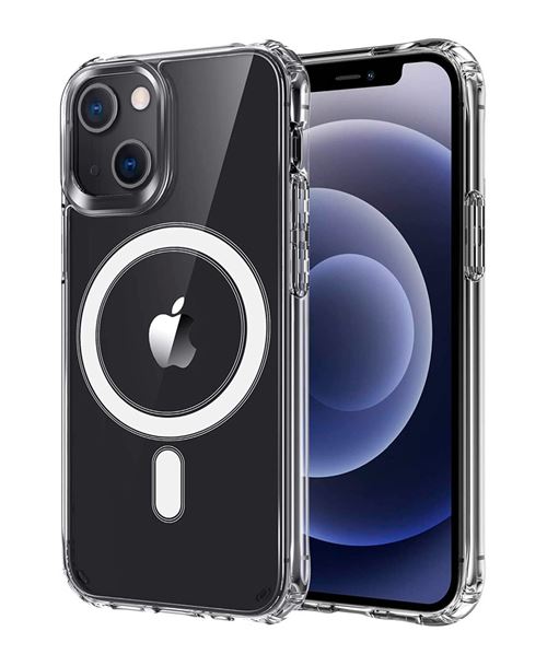 Funda 4-ok Magnet circle QI Transparente para iPhone 14 Plus