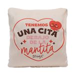 Mr Wonderful Manta y Funda de cojín Tenemos una cita debajo de esta mantita