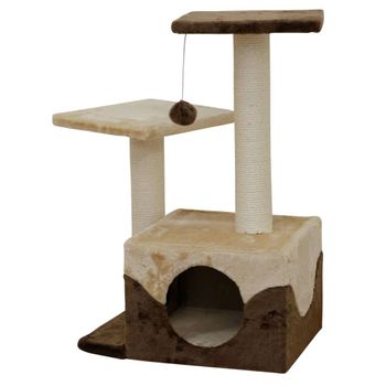 Poste Rascador Para Gatos Saphir Marrón Y Beige 70 Cm Kerbl