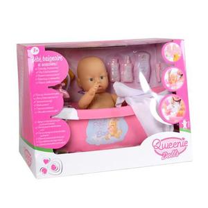 Qweenie Dolls - Muñeco Bebé con Bañera Rosa