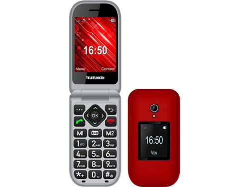 Teléfono móvil Telefunken S460 Rojo