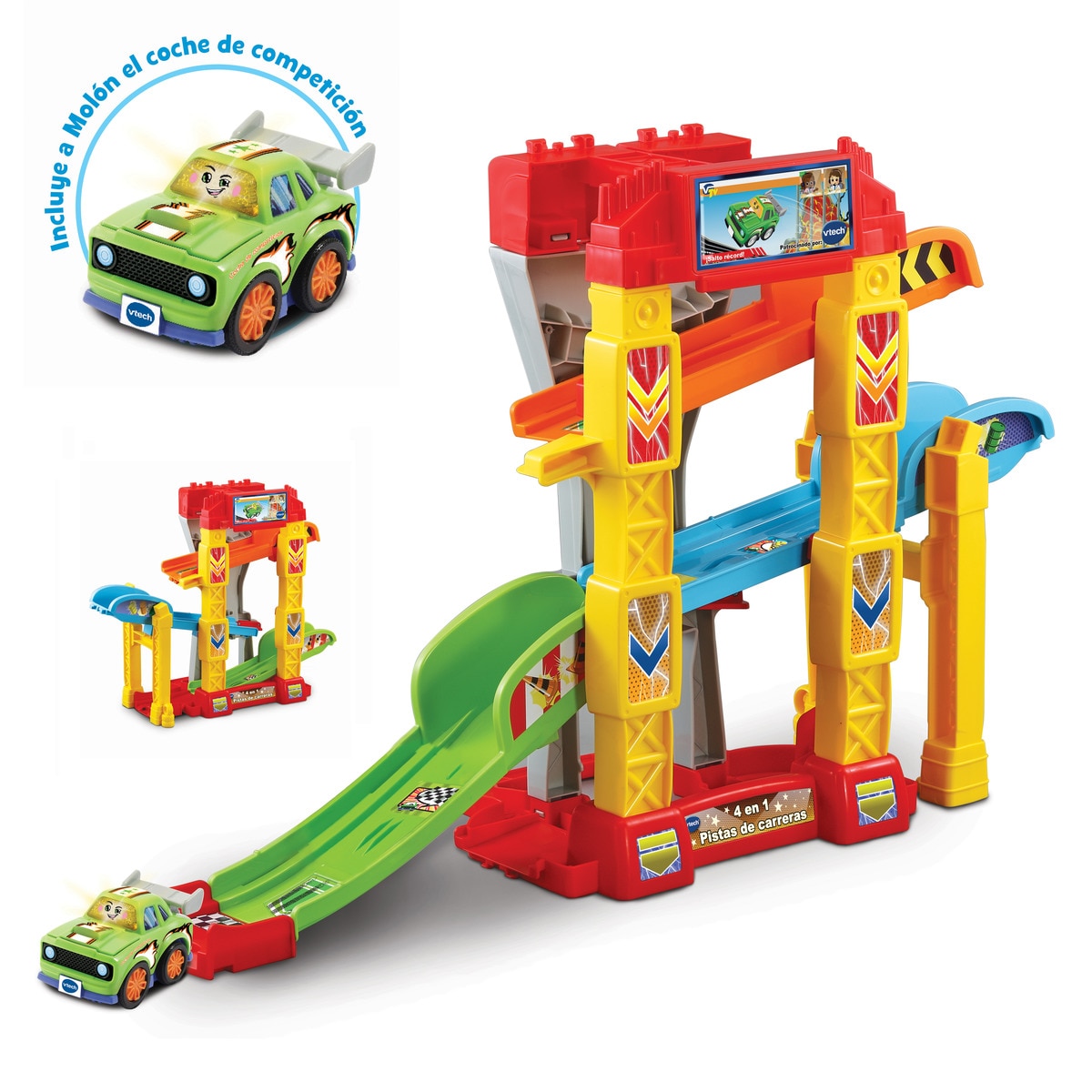 VTech - TTB 4 En 1 Pistas De Carreras (+ Simón El Coche De Competición)