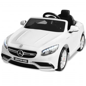 Coche Correpasillos Eléctrico Mercedes Benz Amg S63 Blanco 12 V