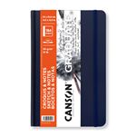 Cuaderno Canson Graduate Sketch Fino tapa dura 14x21,6cm 92 hojas 90g Azul oscuro