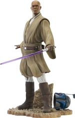 Figura Diamond Select Star Wars Episodio II Mace Windu con espada 28cm