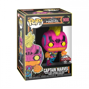 Figura Funko Pop Marvel - Black Light Captain Marvel