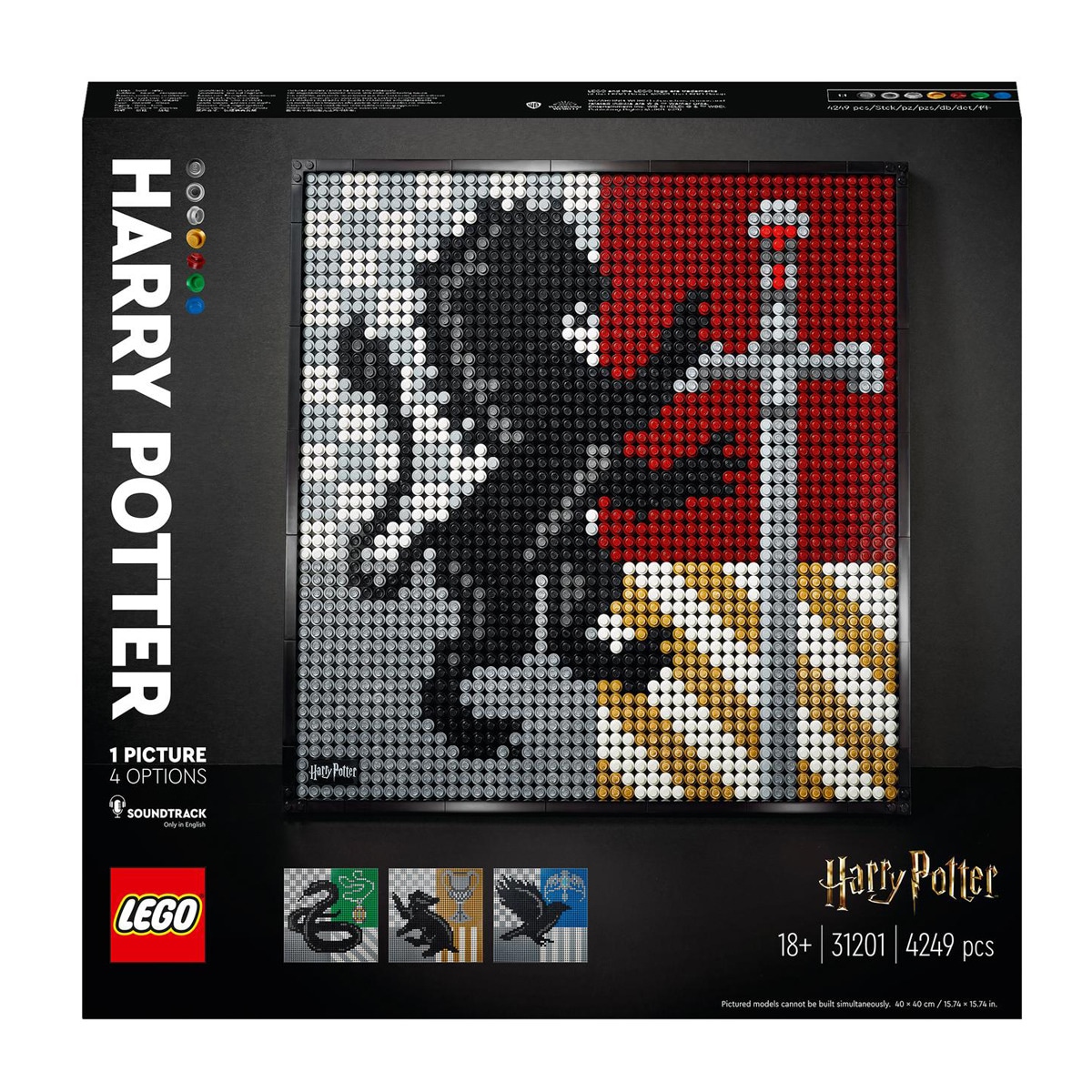 LEGO - Manualidades De Construcción Harry Potter Hogwarts Crests Cuadro Art