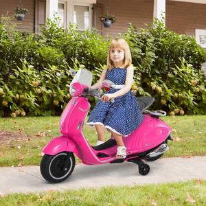 Homcom - Moto Eléctrica Vespa Infantil Rosa HomCom