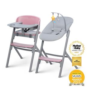 Kinderkraft - Trona Livy con Hamaca Calmee Rosa-Gris